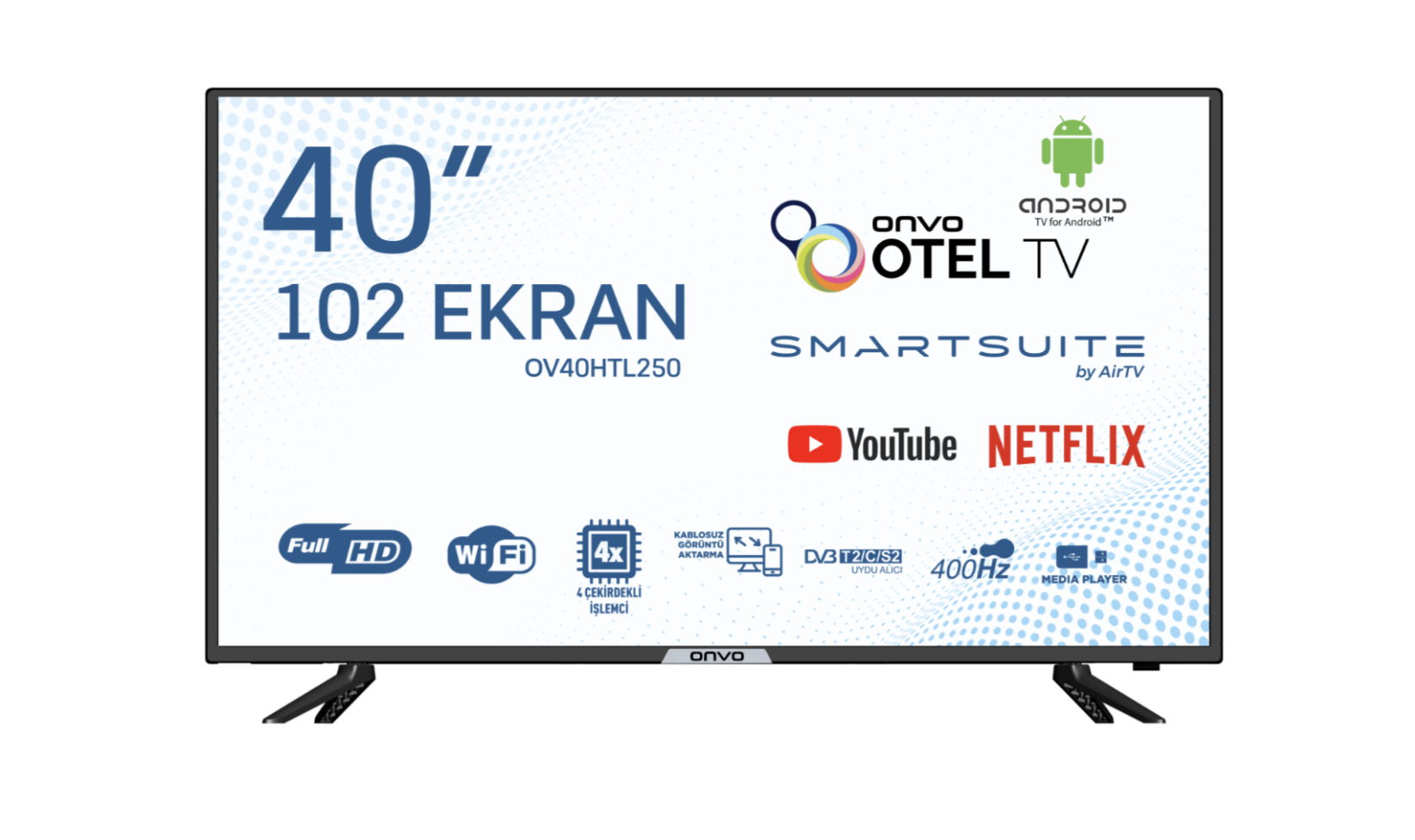 ONVO OV40HTL250 40' FULL HD OTEL IP TV 
